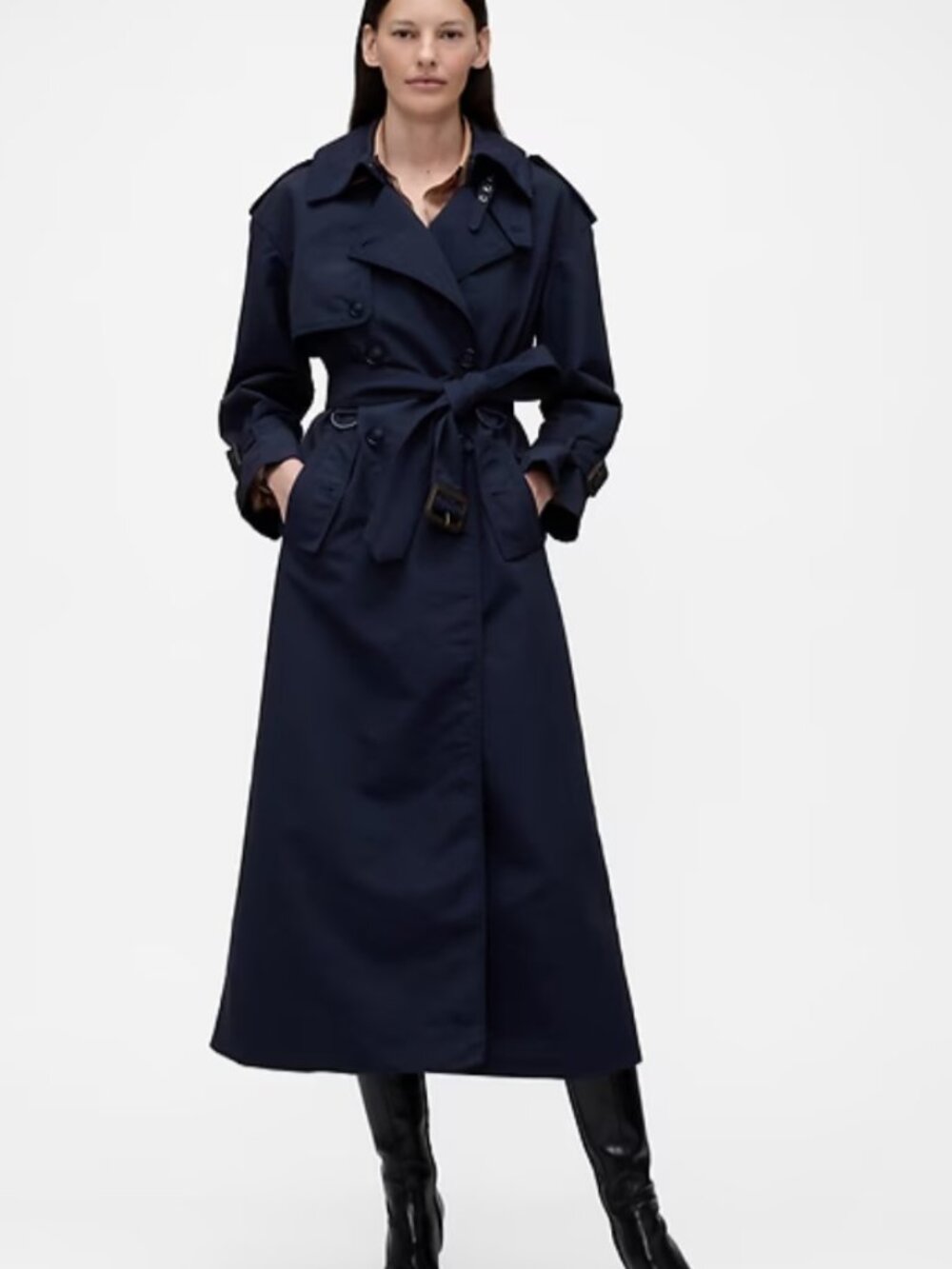 GAP STUDIO Trench Coat Navy Size Small / Medium BNWT